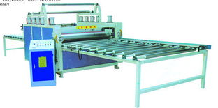 三聚氰胺热压机进板出板刮边翻板码垛机